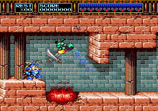 Rocket Knight Adventures (Japan) In game screenshot